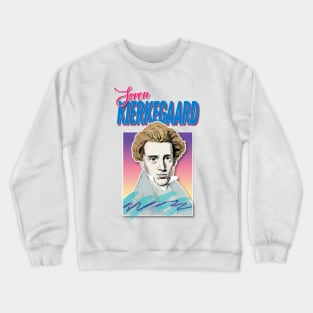 Søren Kierkegaard -  80s Styled Retro Nostalgia Graphic Design Crewneck Sweatshirt